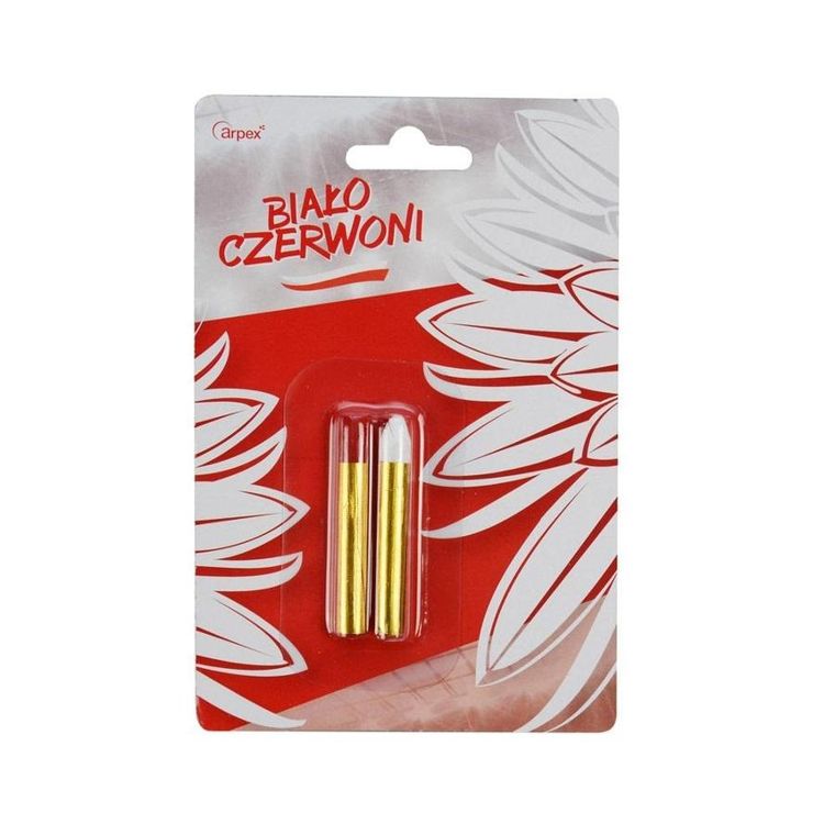 Kredki do twarzy, biało-czerwoni, 2 szt.