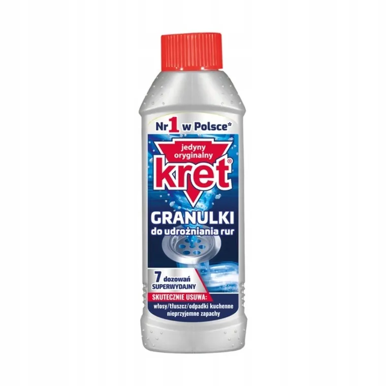 Kret, granulki do udrożniania rur, 280g