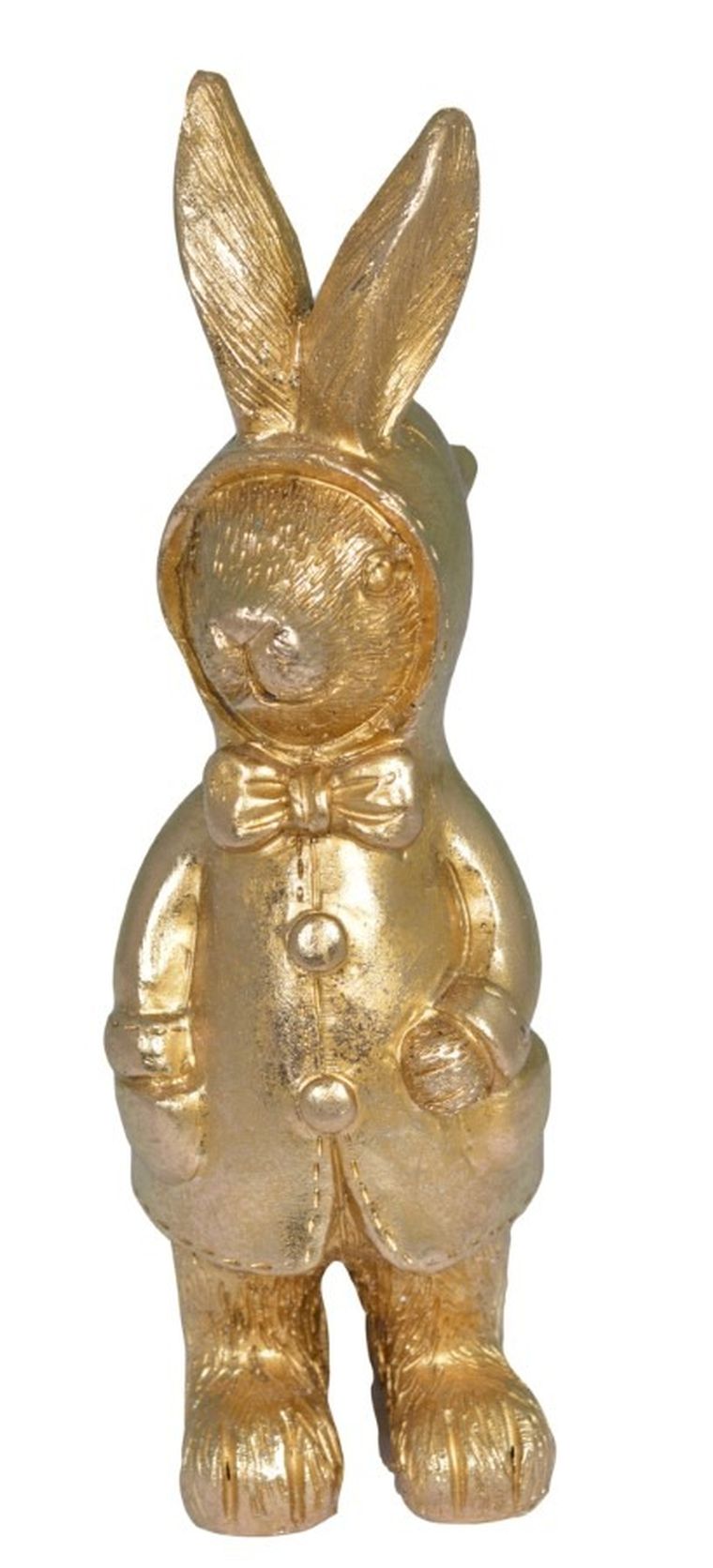Królik w płaszczu, złoty, 8-7-20 cm