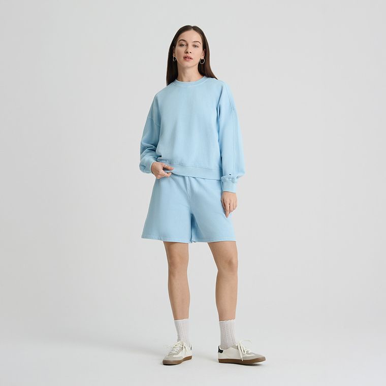 Krótka bluza z bawełny czesanej NOWEAR