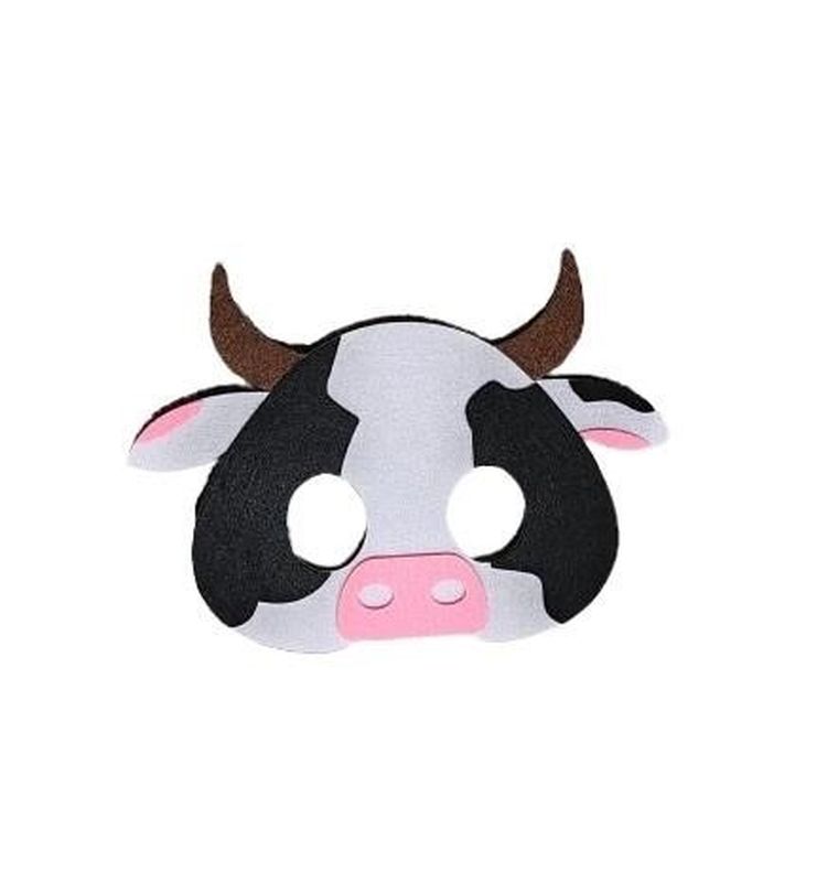 Krowa, maska filcowa