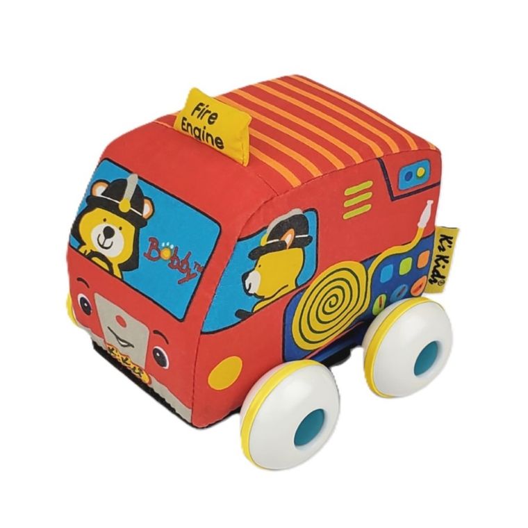 K's Kids, autobus szkolny, wóz strażacki, miękki pojazd z napędem