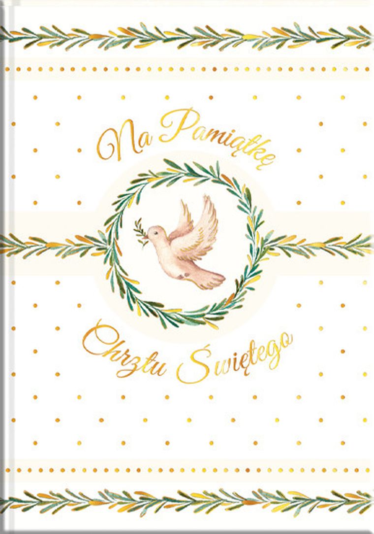 Książeczka A5 Pamiątka Chrztu. Gołąb
