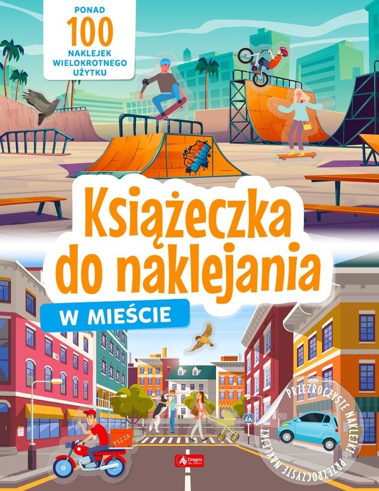 Książeczka do naklejania. W mieście