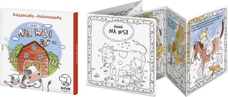 Książeczka kolorowanka. Dzień na wsi