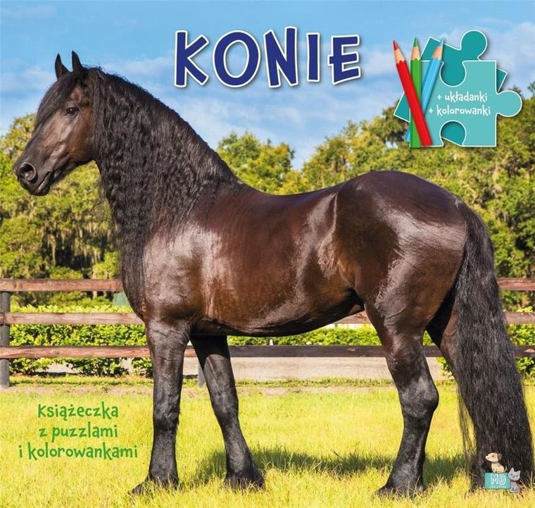 Książeczki z puzzlami i kolorowankami. Konie
