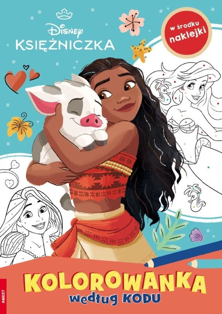 Księżniczki Disneya. Kolorowanka według kodu