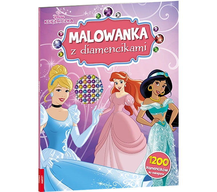 Księżniczki Disneya. Malowanka z diamencikami