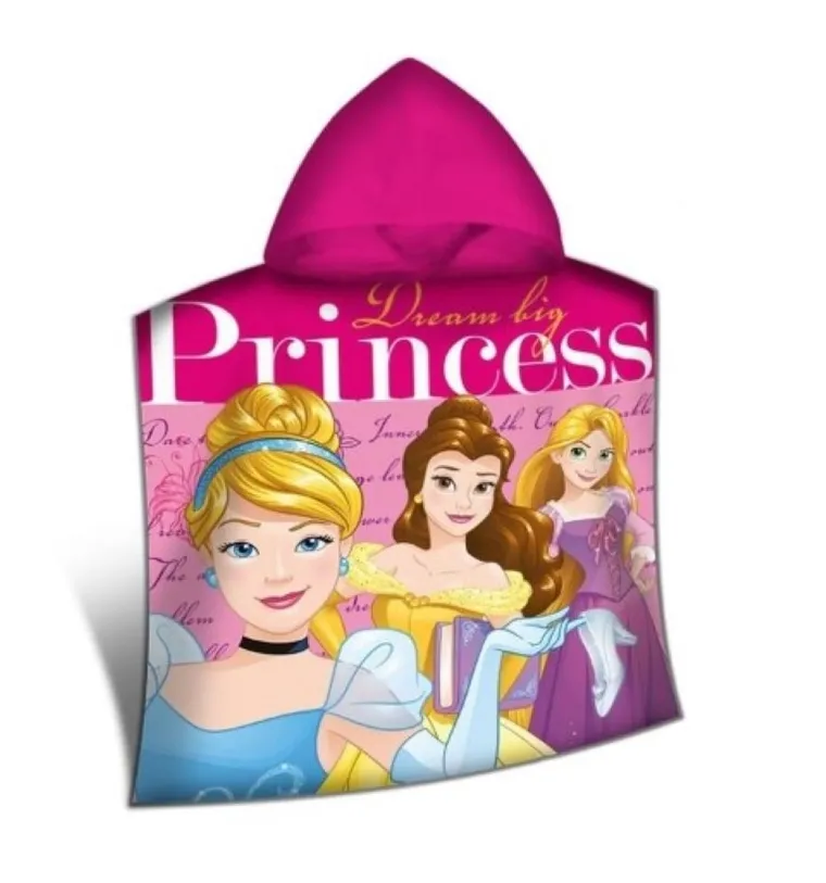 Księżniczki Disneya, ponczo z kapturem, 100-50 cm