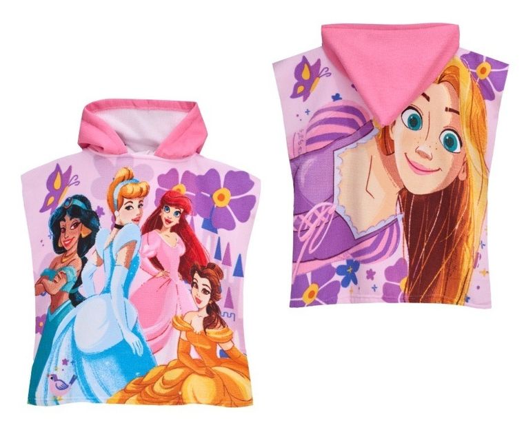 Księżniczki Disneya, Roszpunka, okrycie kąpielowe, ponczo, 50-100 cm