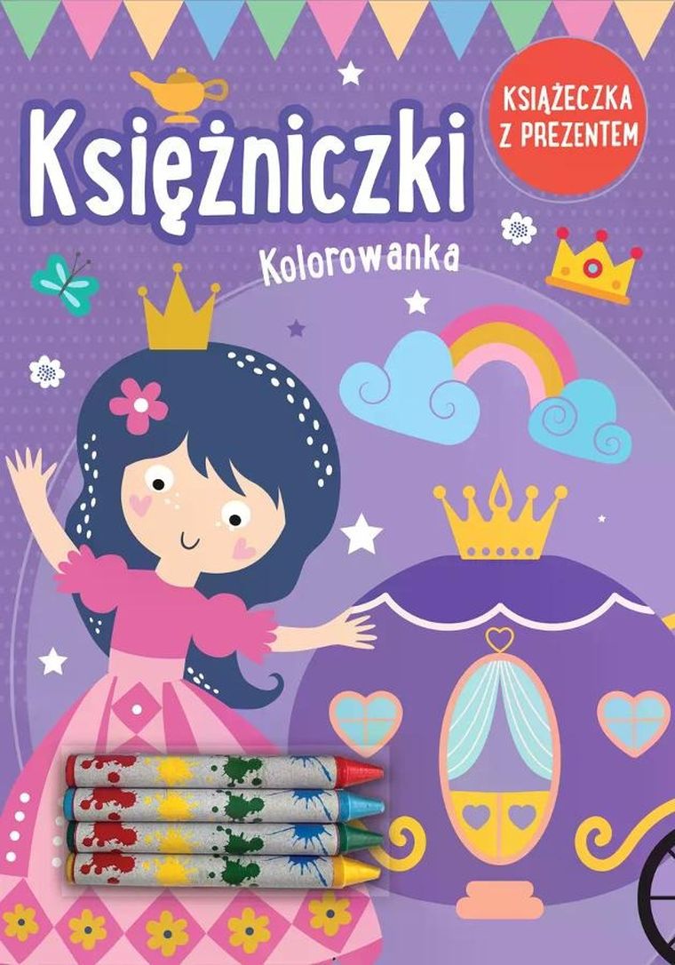 Księżniczki. Kolorowanka + kredki