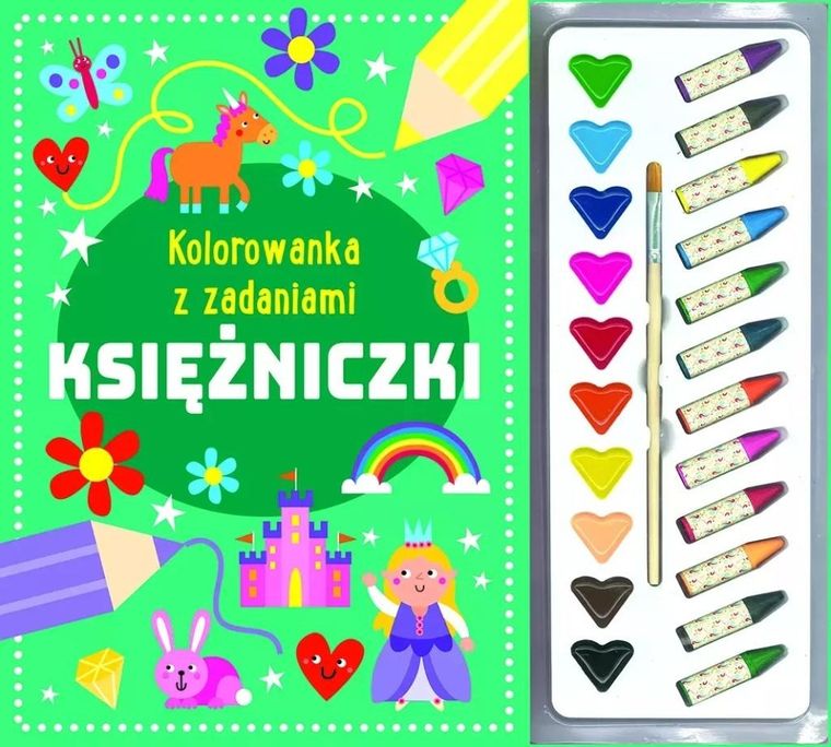 Księżniczki. Kolorowanka z zadaniami