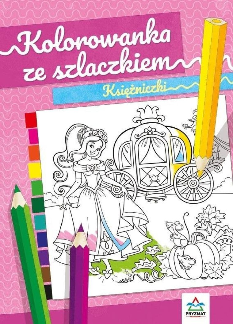 Księżniczki. Kolorowanka ze szlaczkiem