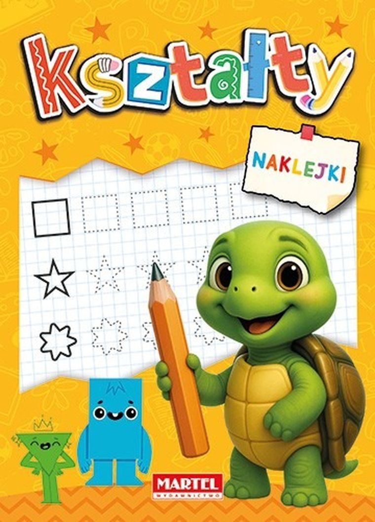 Kształty. Kolorowanka z naklejkami