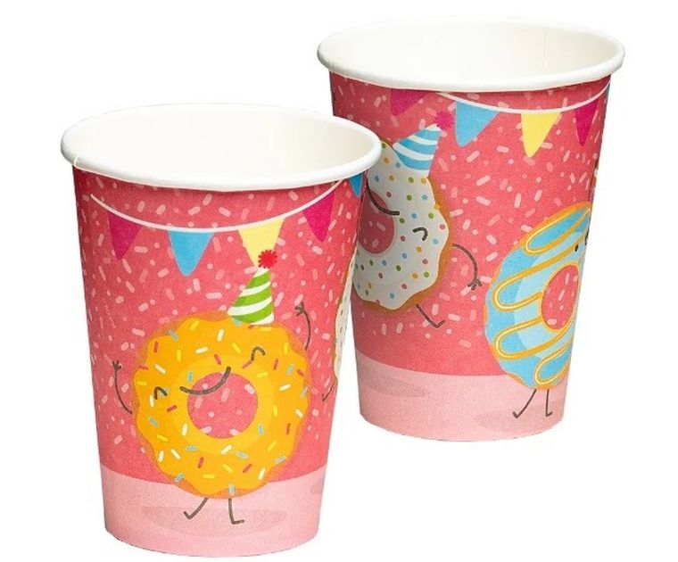 Kubeczki, Donut, 210 ml, 8 szt.