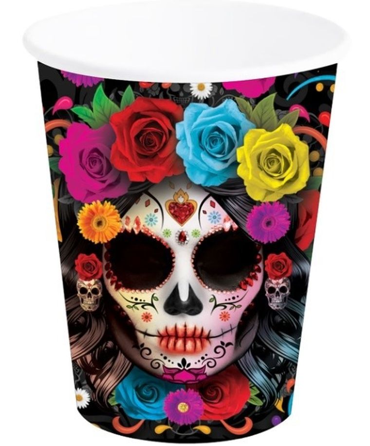Kubeczki, meksykańskie Halloween, 240 ml, 6 szt.