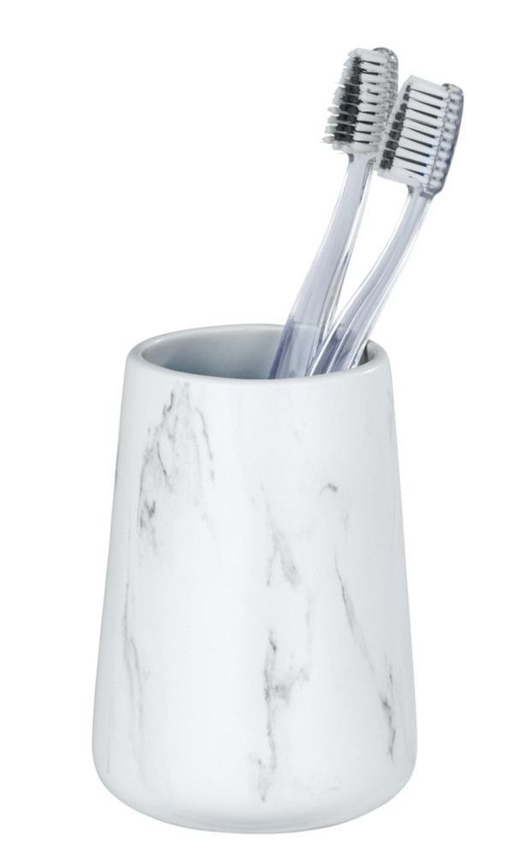 Kubek na szczoteczki, Adrada, biały