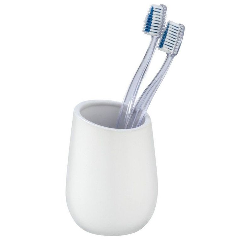 Kubek na szczoteczki do zębów, Badi, biały