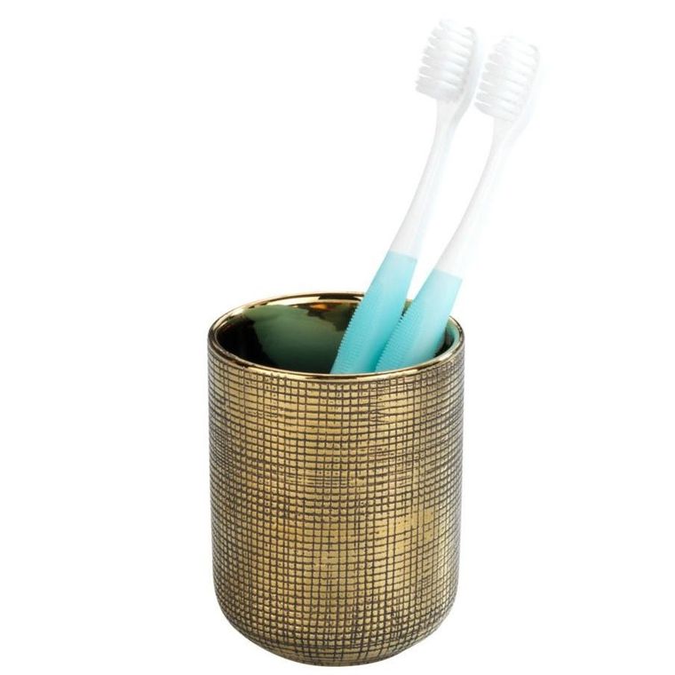 Kubek na szczoteczki do zębów, Rivara, złoty