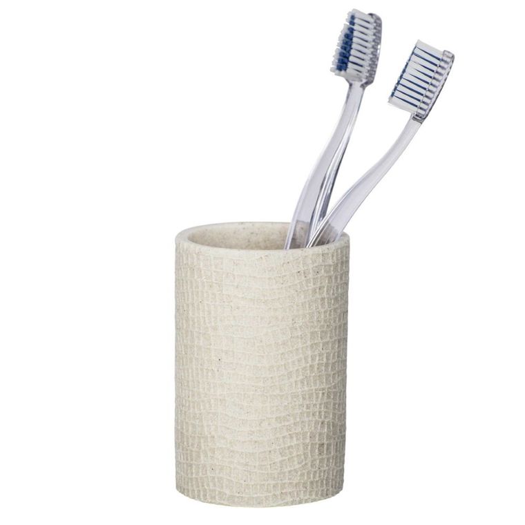 Kubek na szczoteczki, Peanut, beżowy