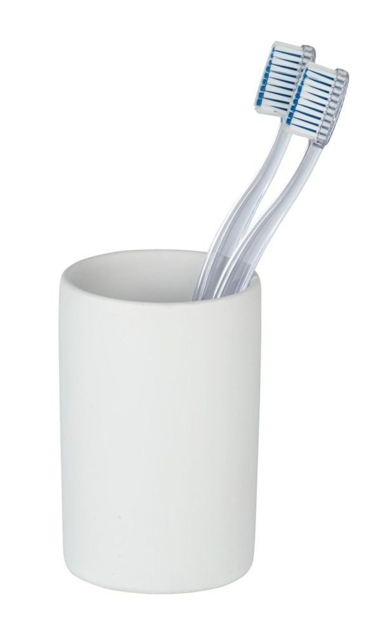 Kubek na szczoteczki, Polaris matt, biały