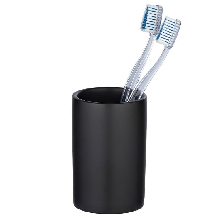 Kubek na szczoteczki, Polaris matt, czarny