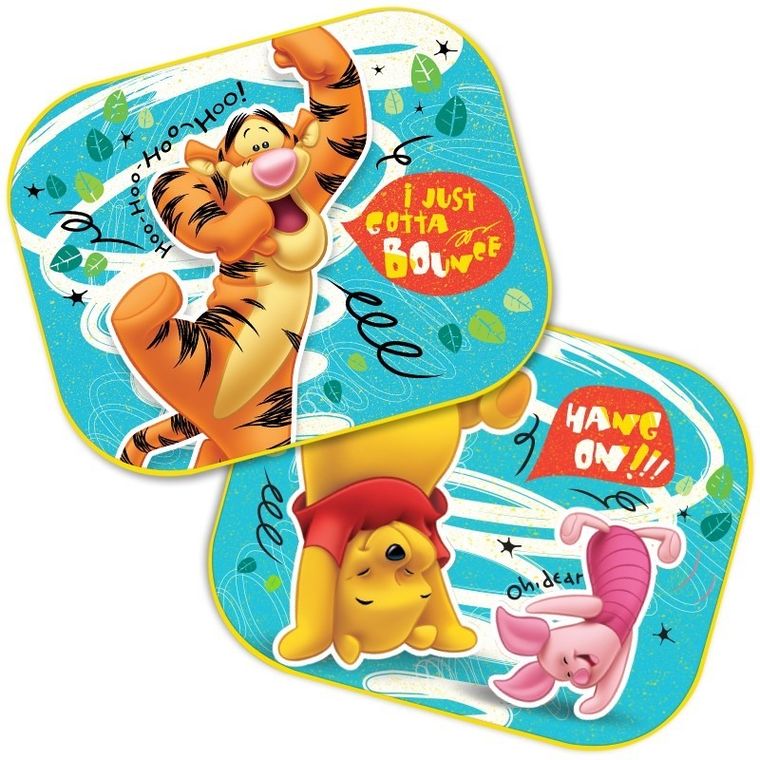 Kubuś Puchatek, Zasłonki przeciwsłoneczne, 44-35 cm, 2 szt.