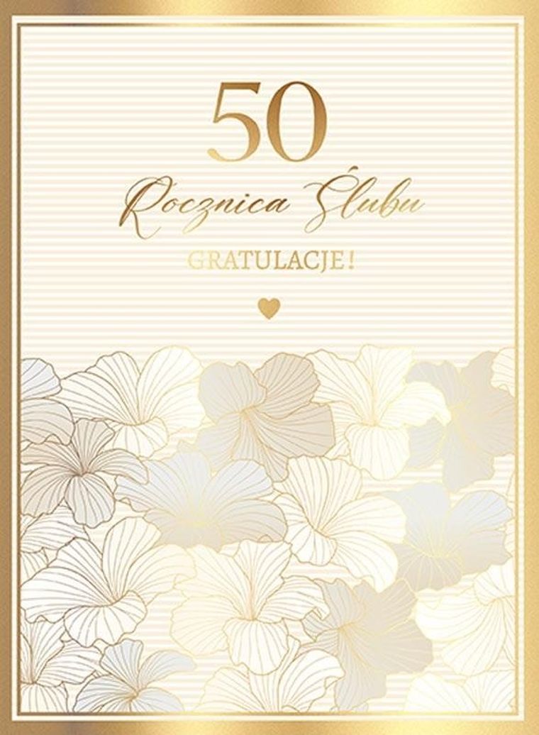 Kukartka, karnet, 50 rocznica ślubu