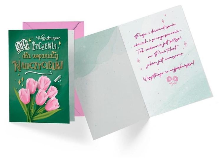 Kukartka, karnet B6, Dla wspaniałej Nauczycielki