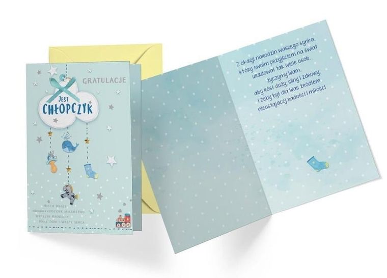 Kukartka, karnet B6, Narodziny, chłopczyk