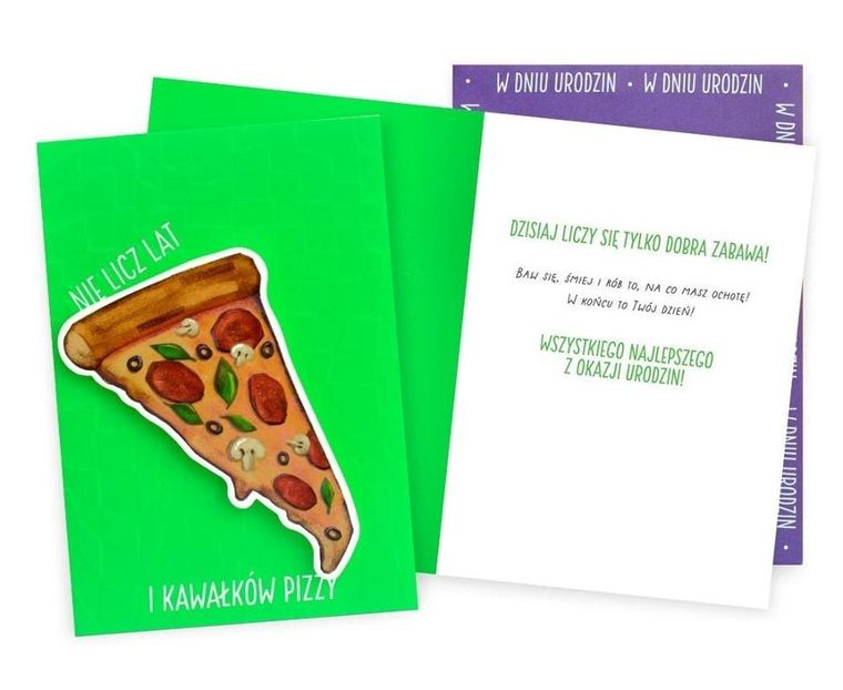 Kukartka, karnet B6, pizza