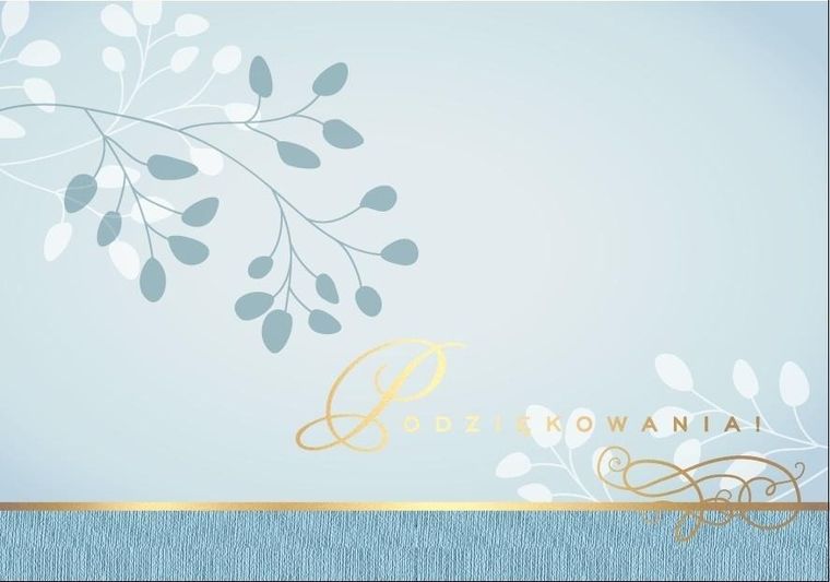 Kukartka, karnet B6, Podziękowania, uniwersalne