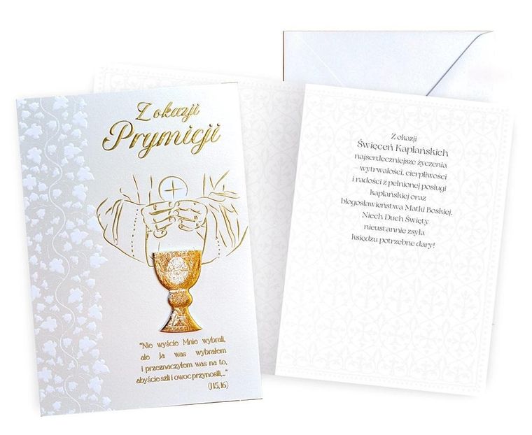 Kukartka, karnet B6, Prymicja