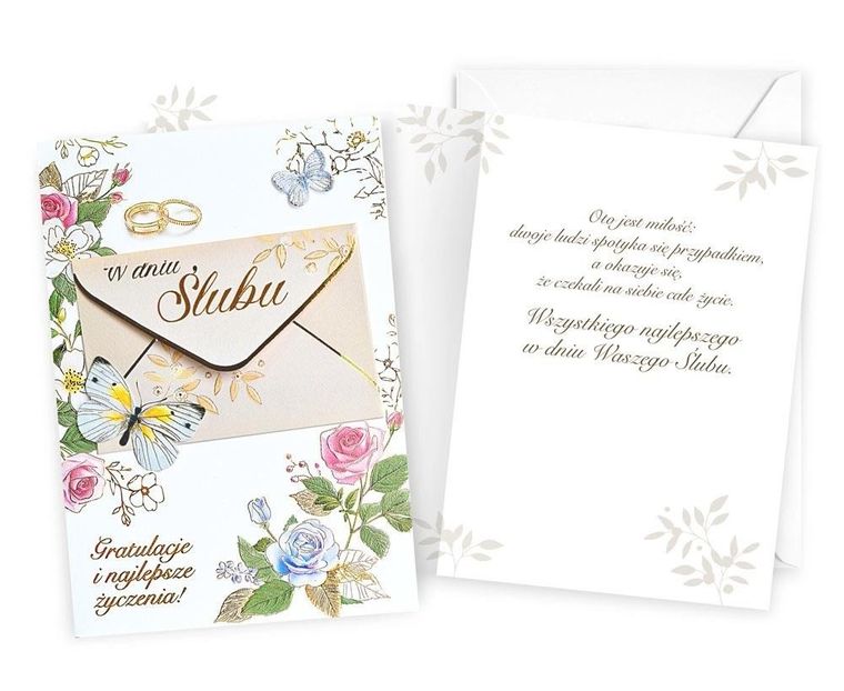 Kukartka, karnet B6 Ślub