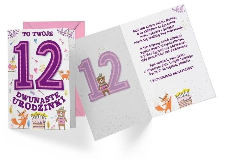 Kukartka, karnet B6, Urodziny 12