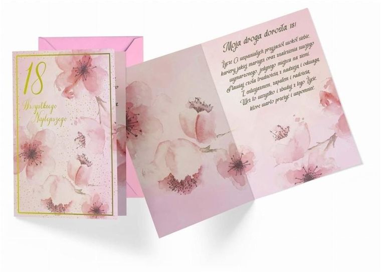 Kukartka, karnet B6, Urodziny 18