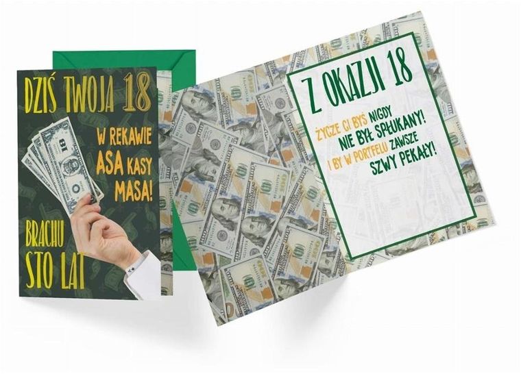 Kukartka, karnet B6, Urodziny 18