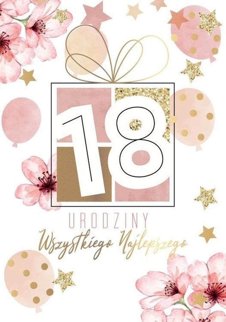 Kukartka, karnet B6, Urodziny 18