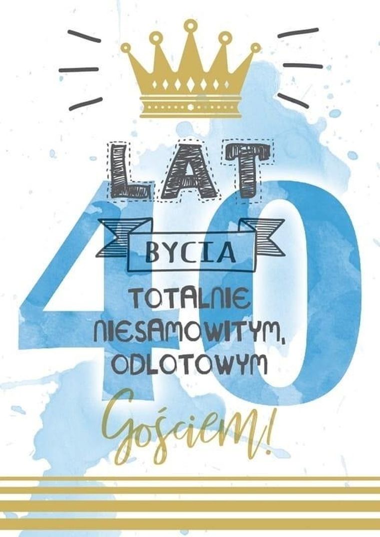 Kukartka, karnet B6, Urodziny 40