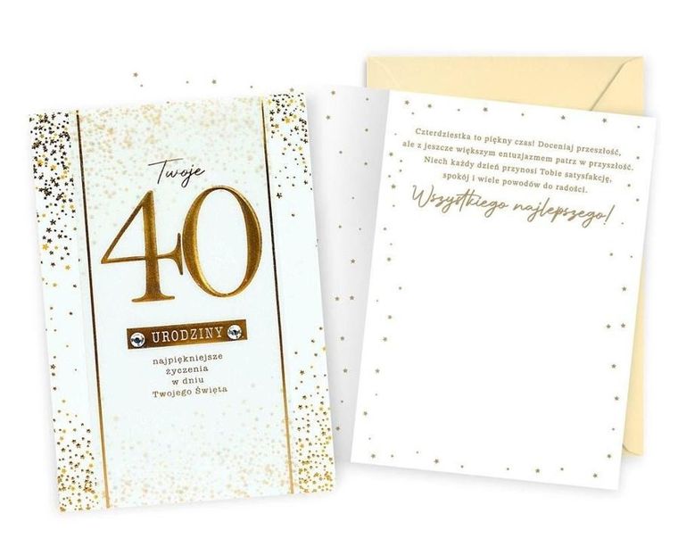 Kukartka, karnet B6, Urodziny 40