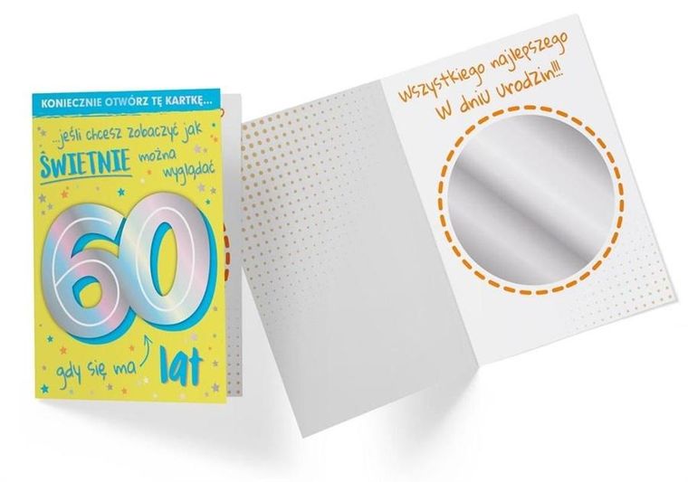 Kukartka, karnet B6, Urodziny 60
