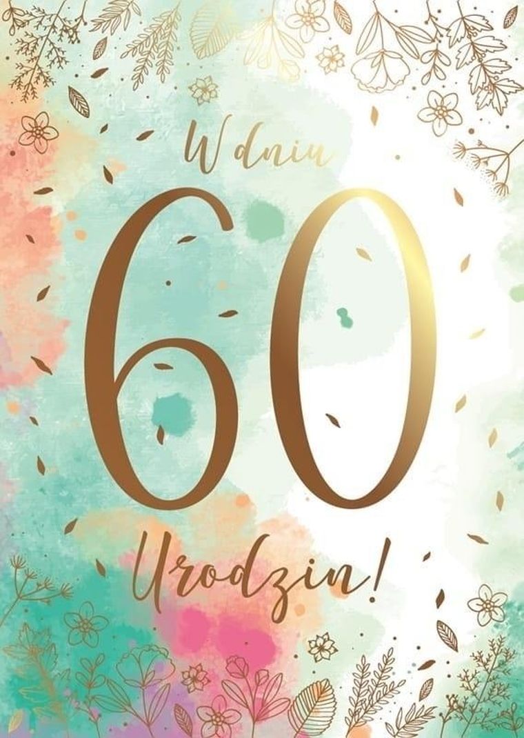 Kukartka, karnet B6, Urodziny 60