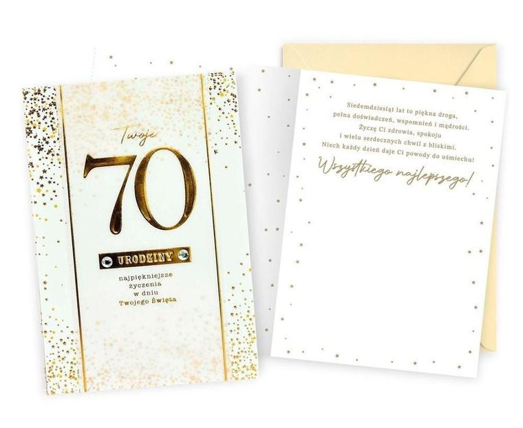 Kukartka, karnet B6, Urodziny 70