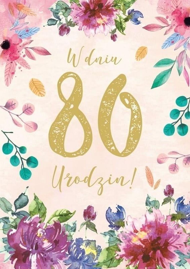 Kukartka, karnet B6, Urodziny 80