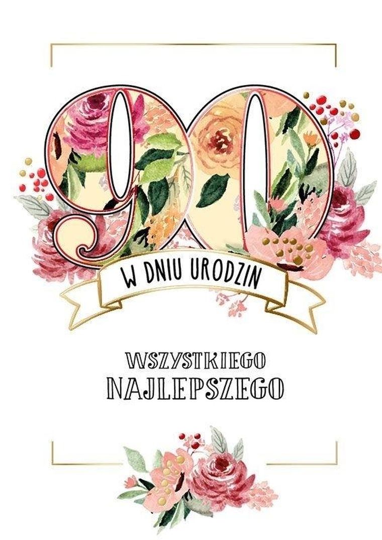 Kukartka, karnet B6, Urodziny 90