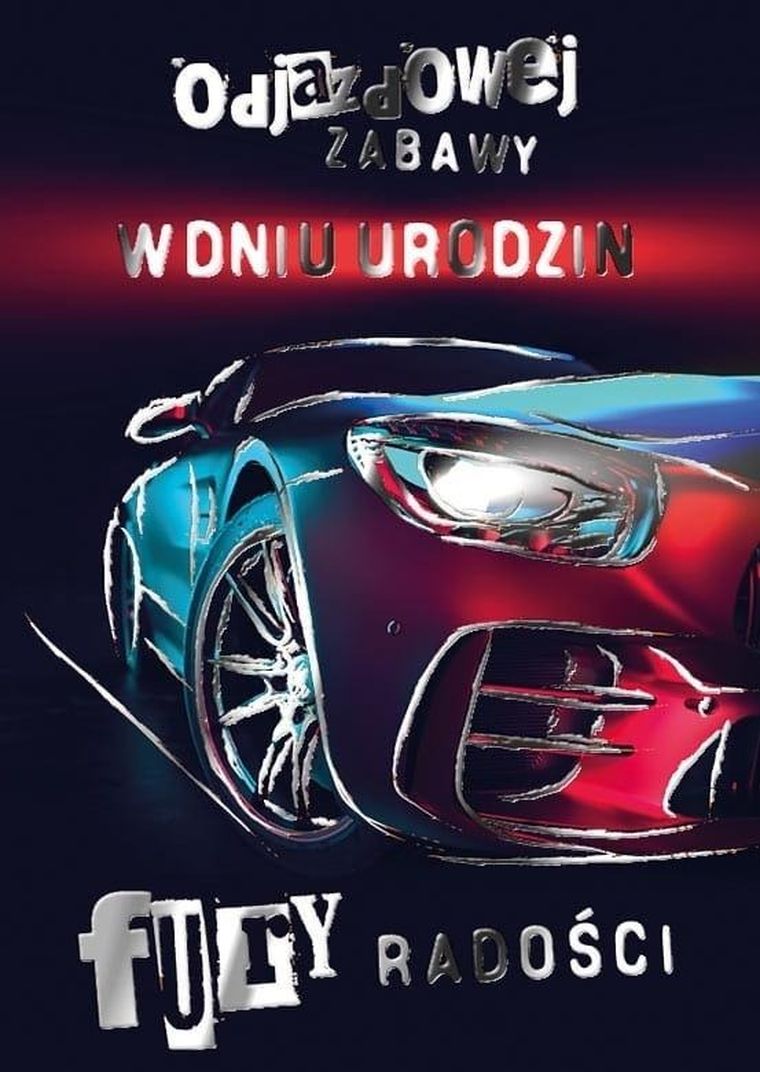 Kukartka, karnet B6, Urodziny męskie, fura