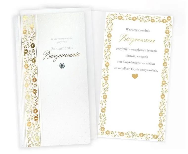 Kukartka, karnet, Bierzmowanie