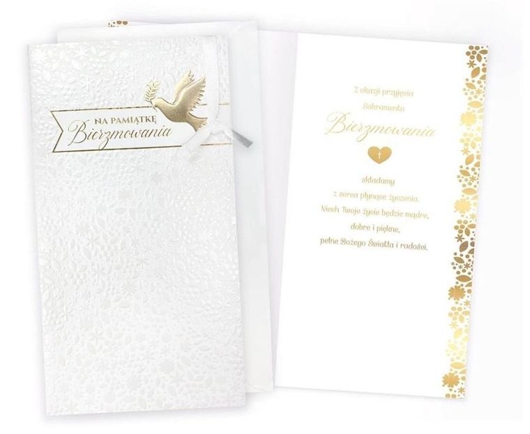 Kukartka, karnet, Bierzmowanie