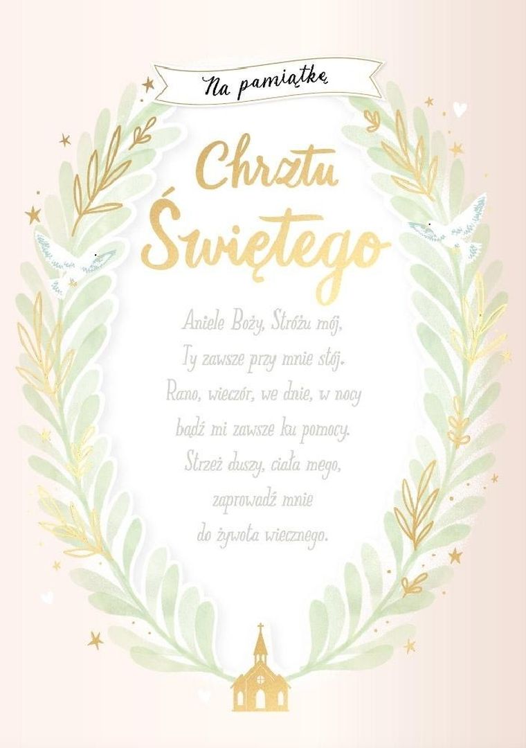 Kukartka, karnet, Chrzest