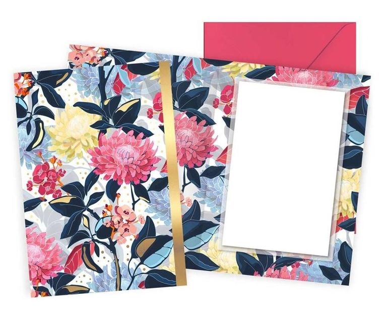 Kukartka, karnet, Kwiaty